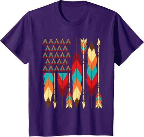 Vista 26 de Native American Bandera - Camiseta de veteranos indígenas del Mes del Orgullo, Negro, S