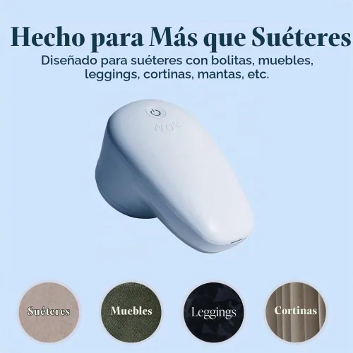 Vista 7 de Nori Trim Fabric Shaver - Removedor de pelusa para Ropa y Muebles - Azul