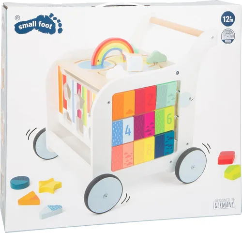 Vista 8 de Small Foot Wooden Toys - Andador de elefante dulce prémium y centro de actividades 5 en 1 diseñado para niños pequeños de 12 meses en adelante
