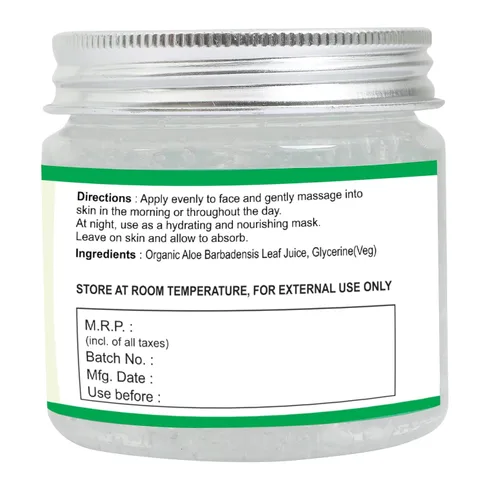 Vista 3 de Gel de aloe vera Raslok 99% puro gel natural de aloe vera Para hidratar la piel del rostro y el cuidado del cabello, hidratación duradera