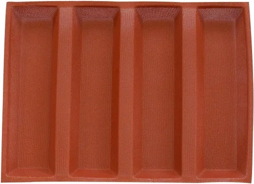 Vista 7 de Bluedrop Formas de pan de silicona de 12 "moldes de pan para perros calientes, moldes antiadherentes de silicona recubiertos de fibra de vidrio