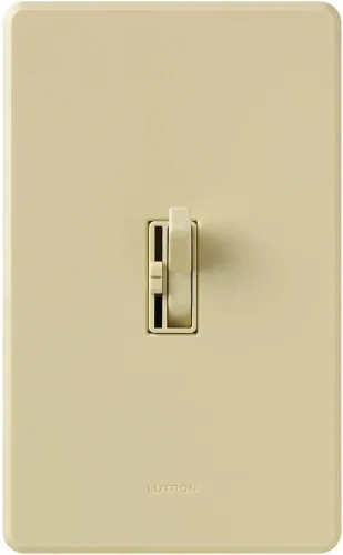 Vista 2 de Lutron Toggler Control de ventilador de 3 velocidades, 1.5 A de un solo polo/3 vías TGFSQ-FH-IV, marfil (paquete de 2)