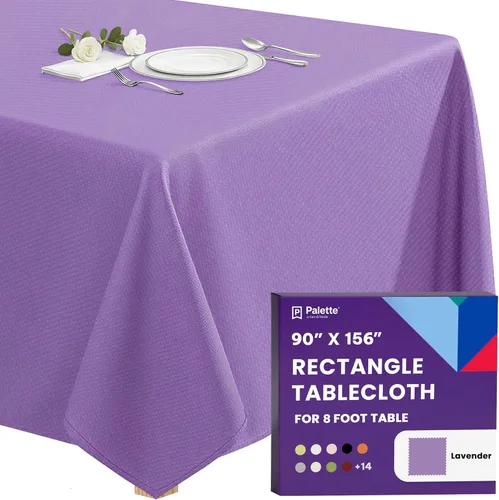 Vista 120 de Gee Di Moda - Mantel rectangular de 60 x 84 pulgadas – Mantel rectangular de poliéster lavable para mesa de 5 pies