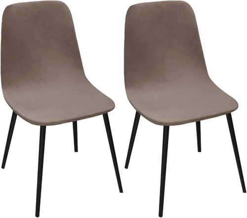 Vista 12 de Paquete de 2 fundas de terciopelo para sillas de comedor, lavables, extraíbles, de mediados de siglo, modernas, curvas, sin brazos, para decoración