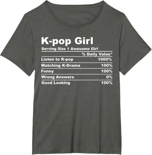 Vista 14 de Camiseta de regalo Kpop Kdrama para mujer K-pop Girl, Negro, S