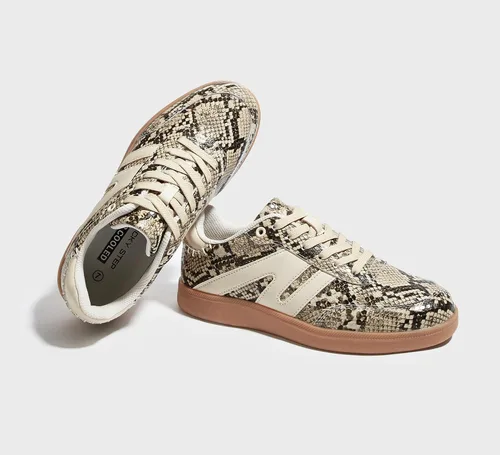 Vista 6 de LUCKY STEP Zapatillas de moda con suela de goma retro para mujer