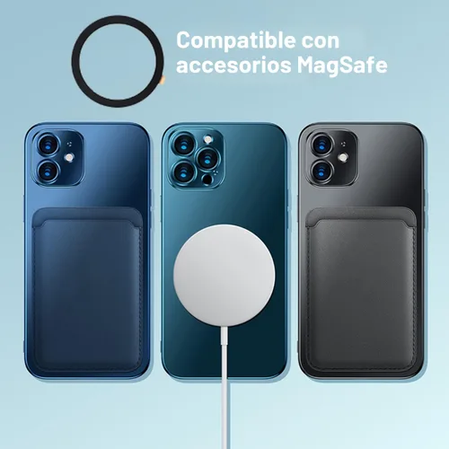 Vista 6 de TENOC Pegatina de Anillo de Metal Universal para Cargador Magnético Compatible con iPhone/Samsung/Android Todos los Teléfonos Celulares, Soporte