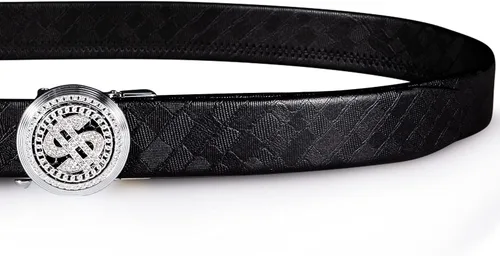 Vista 6 de Dubulle Cinturón de trinquete para hombre diseño de moda casual hebilla automática correa de cinturón de golf fácil de usar cortable