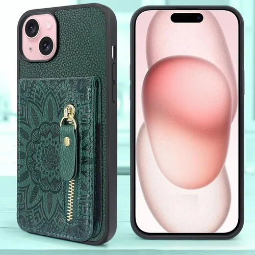 Vista 2 de Harryshell Funda compatible con iPhone 12 / iPhone 12 Pro con ranuras para tarjetas [capacidad para hasta 6 tarjetas] Función de atril, bolsillo
