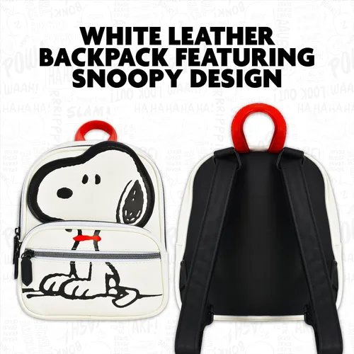Vista 3 de Mini mochila Peanuts, bolsa de viaje pequeña para hombres y mujeres, snoopy, 9 pulg.