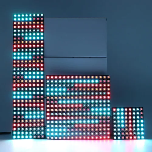 Vista 4 de WS2812B RGB LED Digital Flexible Panel de luz direccionable individualmente WS2812 8x8 Módulo Matriz Pantalla DC5V (8X8 64 Pixeles)