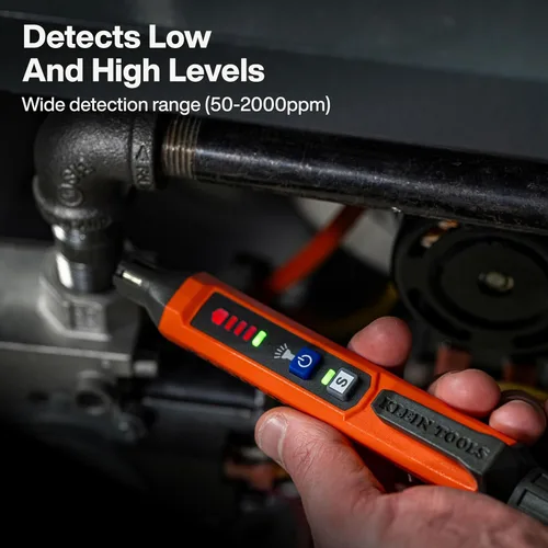 Vista 7 de Klein Tools Detector de fugas de gas ET190, amplio rango de detección, alertas audibles y LED, delgado y ligero