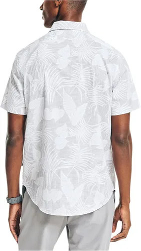 Vista 3 de Nautica Camisa de manga corta estampada Navtech Slim Fit para hombre