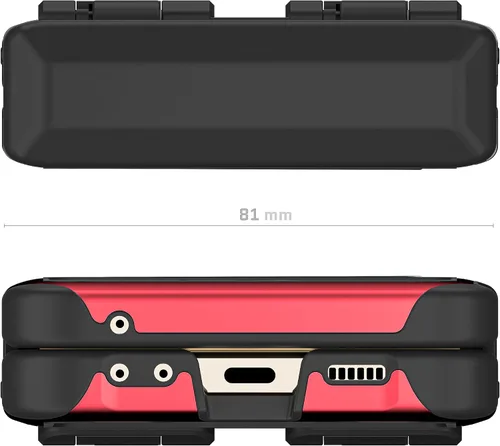 Vista 7 de Funda delgada de aluminio para Galaxy Z Flip 5 - ATOMIC by Ghostek Rojo