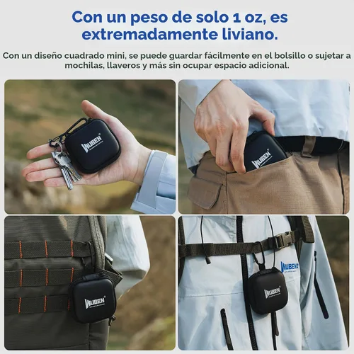 Vista 8 de WUBEN Funda de linterna G5, EDC portátil mini bolsa de la linterna, 2.953 Negro (caja G5)