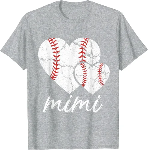 Vista 58 de Camiseta de béisbol Mimi para el Día de la Madre, Negro, S