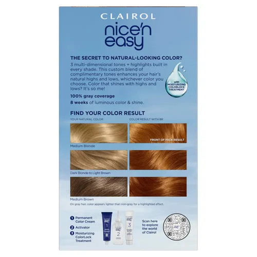 Vista 119 de Clairol Nice'n Easy - Tinte permanente para el cabello, color castaño medio 5, paquete de 3 unidades 5 Marrón medio