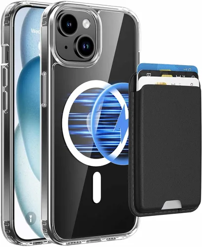Vista 83 de Funda magnética para iPhone 12 Pro Max, cartera magnética desmontable con soporte para tarjetas, [compatible con MagSafe] grado militar, a prueba