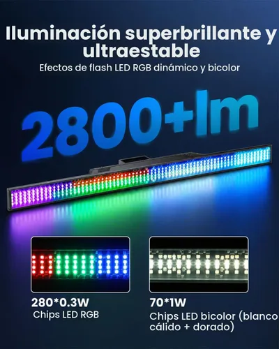 Vista 6 de Betopper barra ligera del estroboscópico de la etapa 120W, luz del lavado 42 de 10 x 2 píxeles zona de control 280 LED RGB y 70 haz cálido y blanco