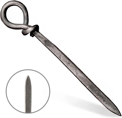 Vista 9 de Wicks Forge Cuchillo de hierro fundido con abrecartas Accesorio de escritorio de lujo, rústico y antiguo para cortar sobres y paquetes de papel