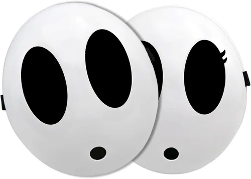 Vista 4 de Máscara de chico tímido, máscara de anime blanca, máscara de Halloween, máscara divertida para disfraz de Halloween, accesorios de cosplay 2