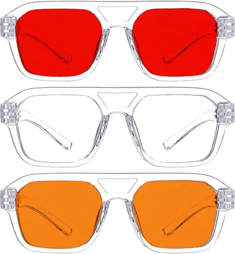 Vista 255 de Eyekepper Gafas de luz azul para hombre y mujer, paquete de 6 lentes Pilot Paquete de 6 color mezclado