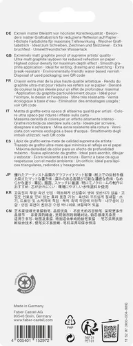 Vista 2 de Faber-Castell 3 Lápices de Grafito Mate Pitt en Lata - 10B, 12B, 14B - Lápices de Grafito Negro Mate
