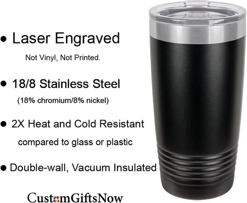 Vista 2 de Estetoscopio Enfermera Personalizable Añade Tu Texto Personalizado Vaso Aislado 20 Oz Taza De Café De Viaje Personalizable (Negro)