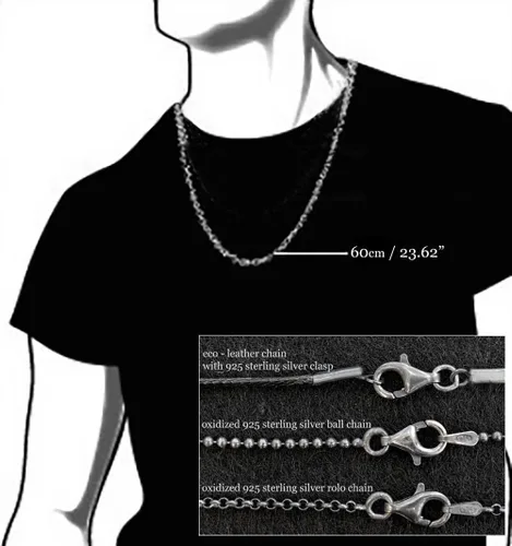 Vista 5 de Handmade Pendant Necklace Big sterling silver necklace on ball chain for men pendants necklace camera pendant necklace photographer necklace photo