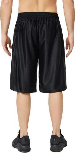 Vista 5 de Pantalones cortos deportivos para hombre de secado rápido con malla, bolsillos, entrepierna de 9 a 13 pulgadas por encima de la rodilla, cintura
