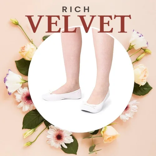 Vista 3 de Silky Toes Zapatos planos de ballet plegables de terciopelo para mujer, con bolsa de transporte