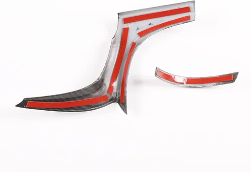 Vista 7 de Cubierta de panel de salida de aire lateral de fibra de carbono ABS para automóvil, aspecto interior, para Toyota Hilux 2015 2016 2017 2018 2019