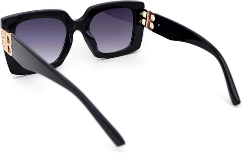 Vista 4 de SA106 Gafas de sol de diseño rectangular de plástico grueso para mujer