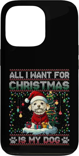 Vista 10 de Maltese Christmas Tree Lights Decorations Dog Lover Xmas Case for iPhone 17