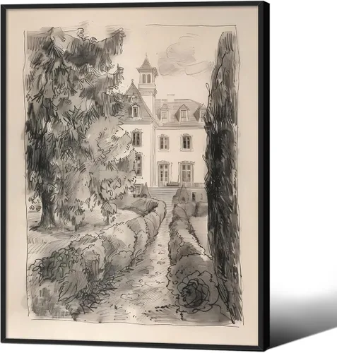 Vista 24 de Haitunone Arte de Pared de Lectura Femenina Victoriana Academia Oscura Libros Melancólicos Póster Pintura al Óleo Antigua Impresiones en Lienzo