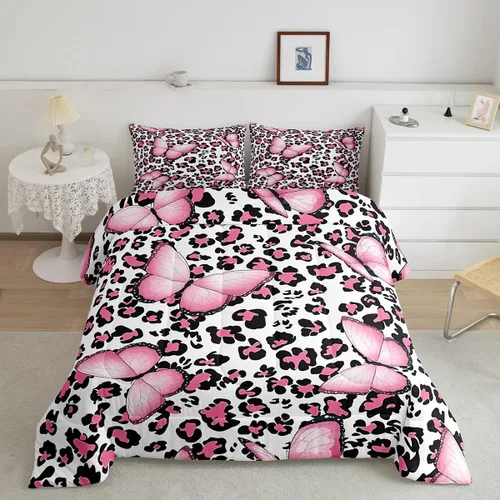 Vista 14 de Juego de ropa de cama Happy Camping de Homewish, tamaño individual, con diseño de osos cazadores y pinos, para niños, hombres, adultos, decoración