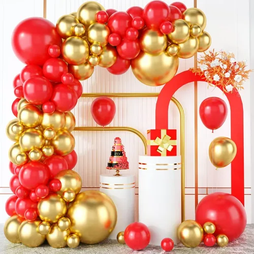 Vista 8 de Kit de arco de globos rosa y azul, kit de guirnalda de 100 globos azul claro rosa macarrón para revelación de género, globos de diferentes tamaños