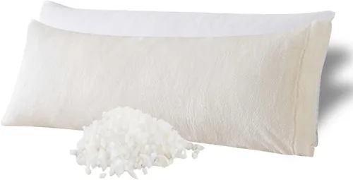 Vista 25 de WhatsBedding Almohada corporal de espuma viscoelástica con funda de algodón transpirable con cremallera, almohada de cuerpo completo para adultos