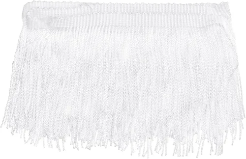 Vista 17 de Uxcell 10 yardas y 4 pulgadas beige con flecos de cadeneta - poliéster, estilo bohemio para múltiples ocasiones