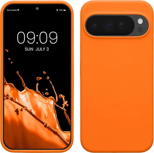 Vista 115 de kwmobile Funda Compatible con Google Pixel 6 Pro - Funda de teléfono de silicona TPU con acabado suave - Azul Arrecife