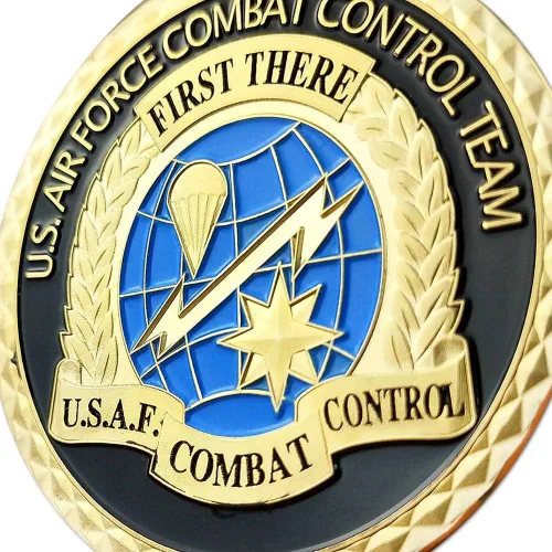 Vista 4 de Glamtune Moneda de desafío de la Fuerza Aérea de los Estados Unidos Equipo de Control de Combate de la USAF Moneda Militar