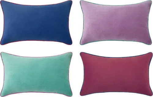 Vista 34 de MONDAY MOOSE - Juego de 4 fundas de cojín decorativas de terciopelo suave, diseño moderno de doble cara; mezcla y combina, rellenos de almohada