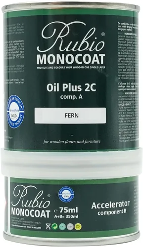Vista 97 de Rubio Monocoat Tinte y acabado para madera de 650 pies cuadrados - Niebla 5% Oil Plus 2C Aceite de linaza ecológico de secado rápido