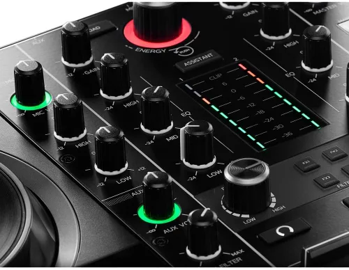 Vista 6 de Hercules DJControl Inpulse 500 Paquete de software de controlador DJ con auriculares cerrados Hercules HDP DJ60 para DJ, sobre la oreja