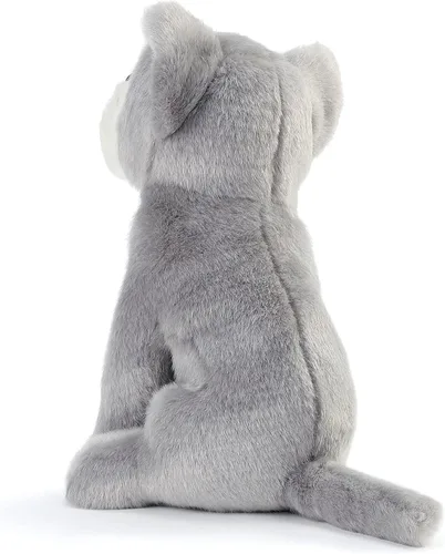 Vista 3 de DEMDACO Pittie Mix Rescue Breed Dog - Figura de peluche gris de 10 pulgadas