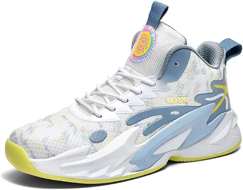 Vista 8 de NCNDB Tenis de baloncesto unisex transpirables para correr, a la moda, antideslizantes, acolchados, para correr, caminar, entrenar Rosado
