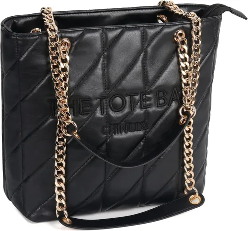 Vista 7 de Chinllo Bolso de mano para mujer, bolso mediano con asa superior