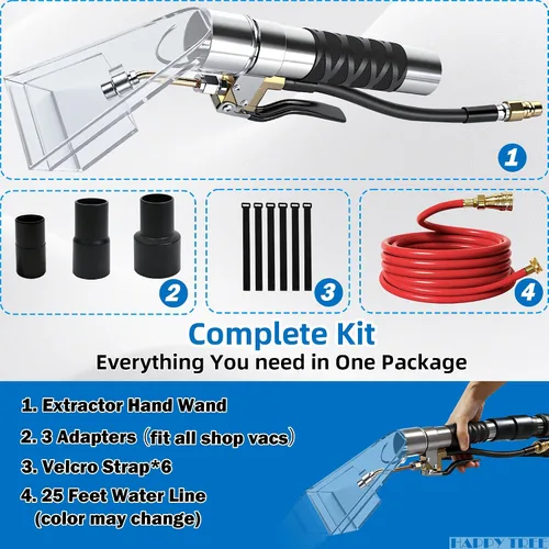 Vista 2 de Happy Tree Kit de Adaptador de Manguera Extractora para Aspiradora de Taller de Ajuste Universal para Todas las Marcas, Accesorio de Extracción