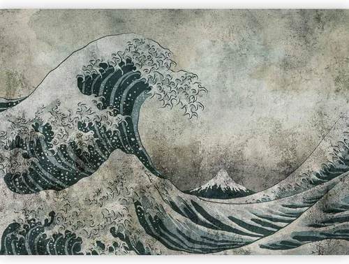 Vista 10 de artgeist Mural de pared Ola como Kanagawa 98 x 69 pulgadas - Papel tapiz no tejido de vellón para decoración de pared, impresión fotográfica, diseño