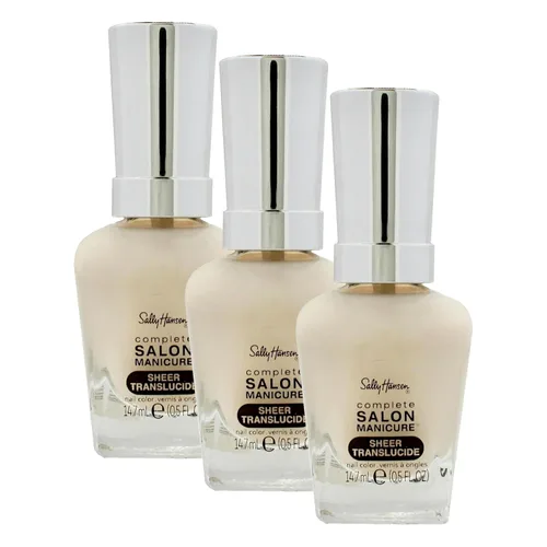 Vista 27 de Sally Hansen Esmalte de uñas de manicura de salón completo Color de uñas multibeneficio Fórmula fortalecedora de queratina 012 blancos perlados